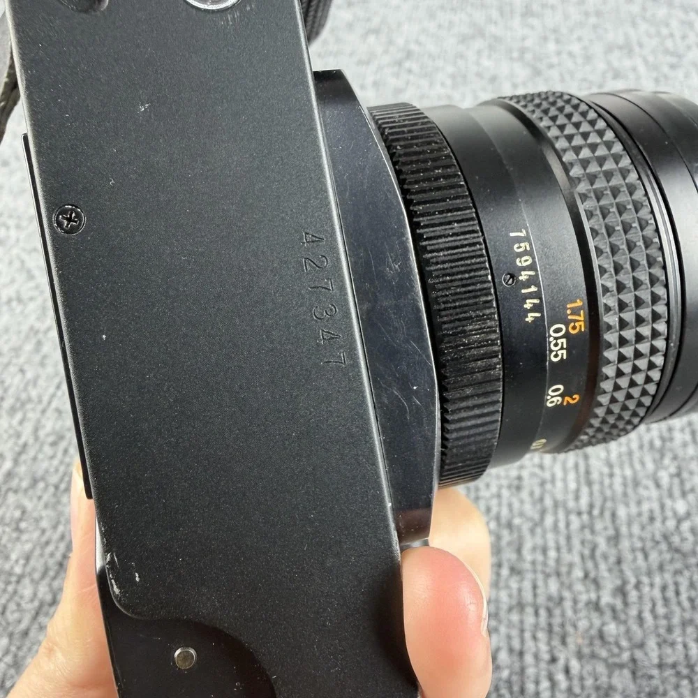 Konica FS-1 35mm SLR Film Camera Black Hexanon AR 50mm‎ F1.7 Lens Japan